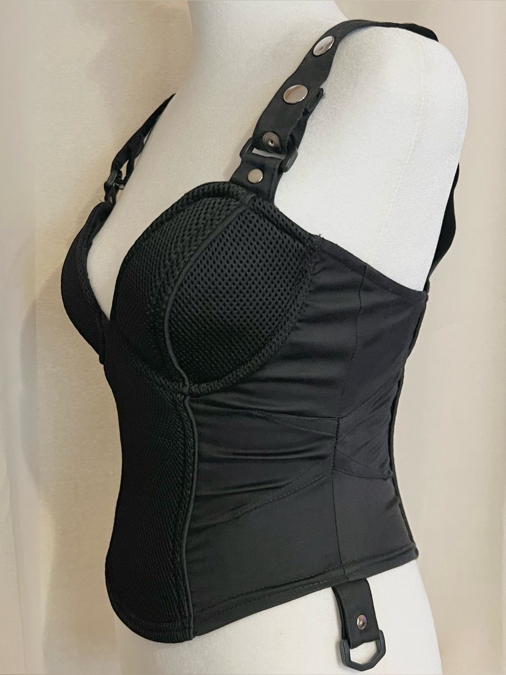RARE Lip Service Vintage Bustier Mesh Panel Bustier Top Size: Petite